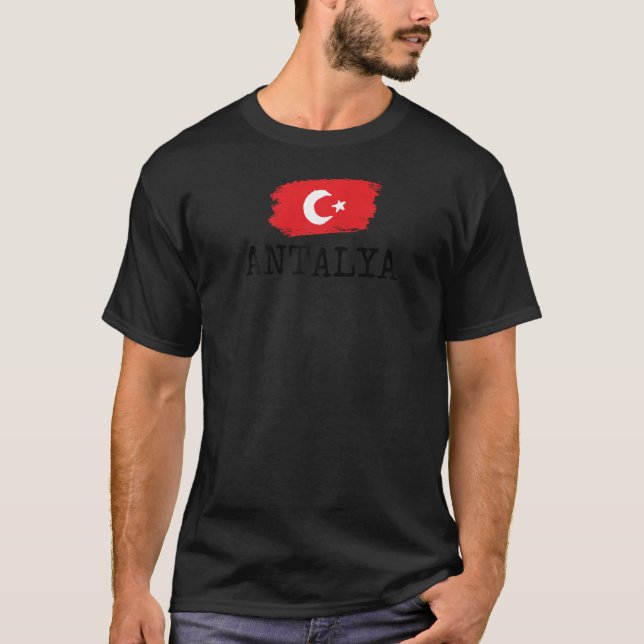 Camiseta Cidade de Antalya, Turquia, Férias, Cidade Turca (Frente)