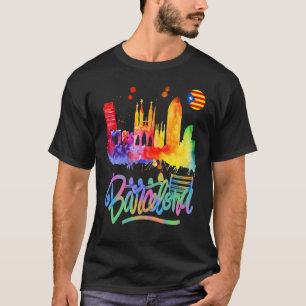 Camiseta Cidade de Barcelona: Skyline Futebol Fãs de Esport