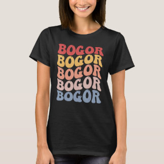 Camiseta Cidade de Bogor Groovy Retro