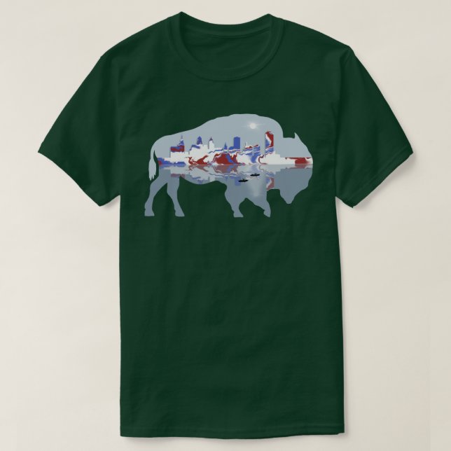 Camiseta Cidade de Buffalo, Nova Iorque (Frente do Design)