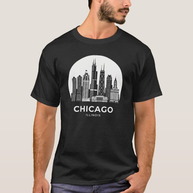Camiseta Cidade de Chicago Illinois (Frente)