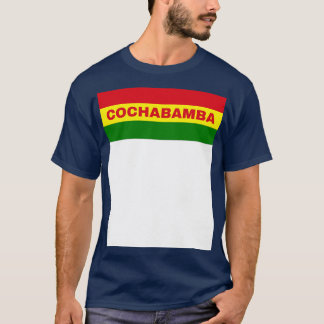 Camiseta Cidade de Cochabamba nas Cores da Bandeira da Bolí