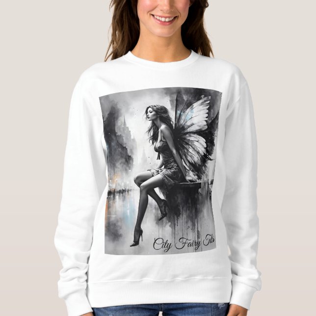 Camiseta Cidade de conto de fadas preto branco-preto (Frente)