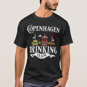 Camiseta Cidade de Copenhagen Dinamarca - Mapa Skyline Viag