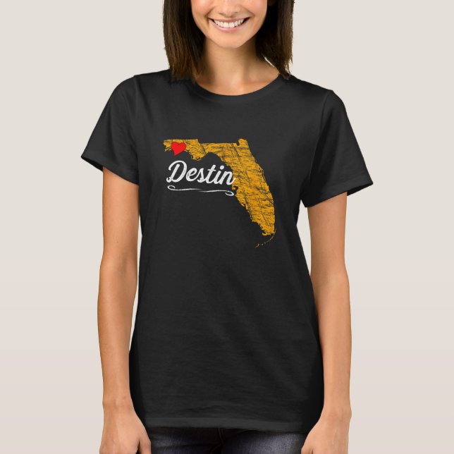 Camiseta Cidade de DESTIN FLORIDA - FL Merch Souvenir - Gra (Frente)