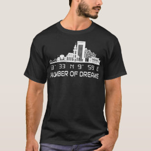 Camiseta Cidade de Dream, Coordenadas GPS de Skyline de Ham