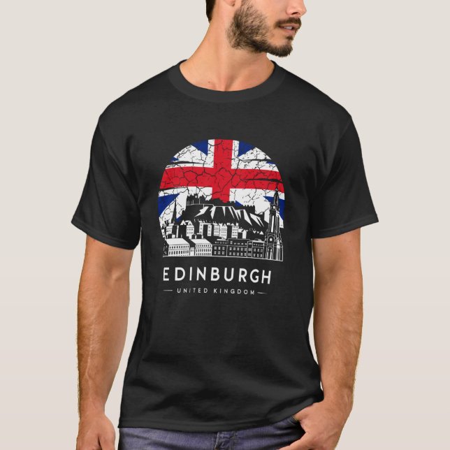 Camiseta Cidade de Edimburgo Reino Unido (Frente)
