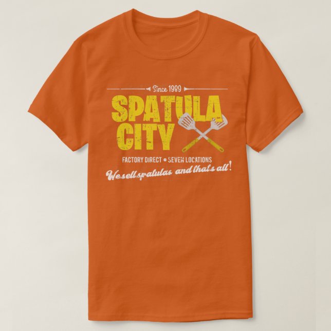 Camiseta Cidade de Espátula angustiada (Frente do Design)