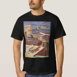 Camiseta Cidade de Ficção Científica Vintage, Steam Punk Vi