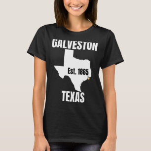 Camiseta Cidade de Galveston Texas Roupa para Homens Mulher