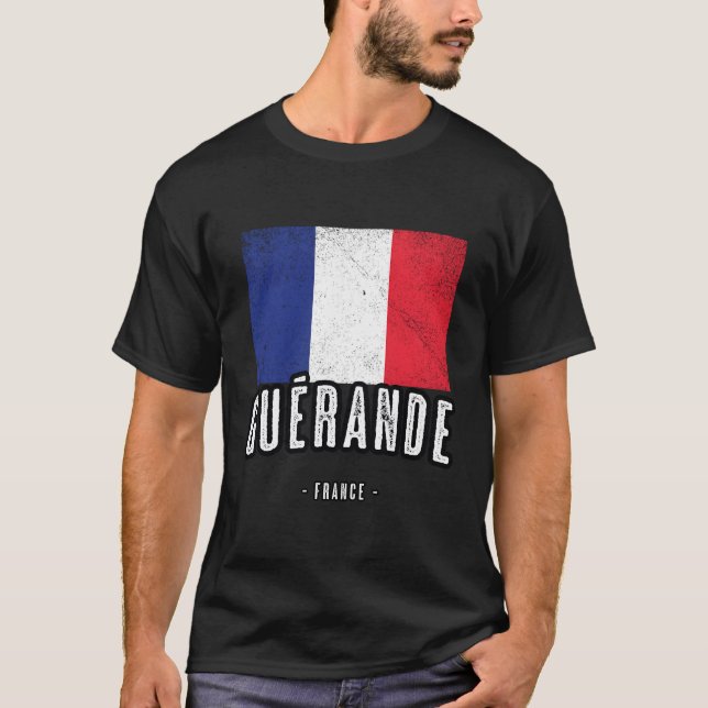 Camiseta Cidade De Guã ©Rande France Para Bandeira Drapeau  (Frente)