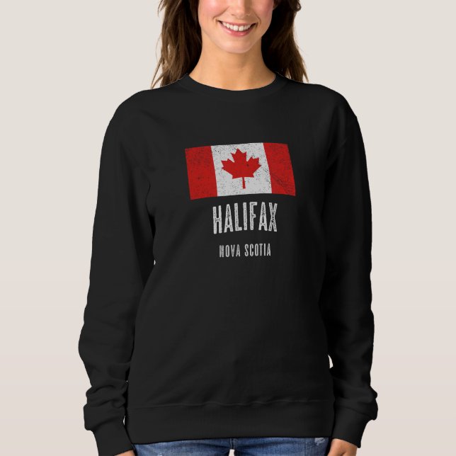 Camiseta Cidade de Halifax - Canadá Flag Souvenir - (Frente)
