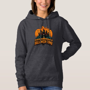 Camiseta Cidade de Halloween Castelo Assombrado Abóbora Des
