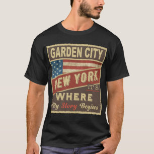 Camiseta CIDADE DE JARDIM, NY É onde minha história começa