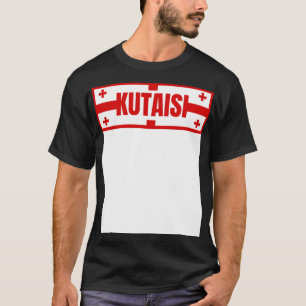 Camiseta Cidade de Kutaisi na Geórgia Design de bandeira