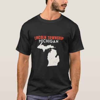 Camiseta Cidade de Lincoln Michigan Viagem da América do Es