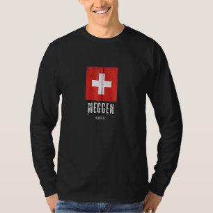 Camiseta Cidade De Meggen Suiça Ch Bandeira Suíça Merch Gra