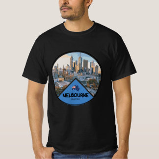 Camiseta Cidade de Melbourne, paisagem austrália