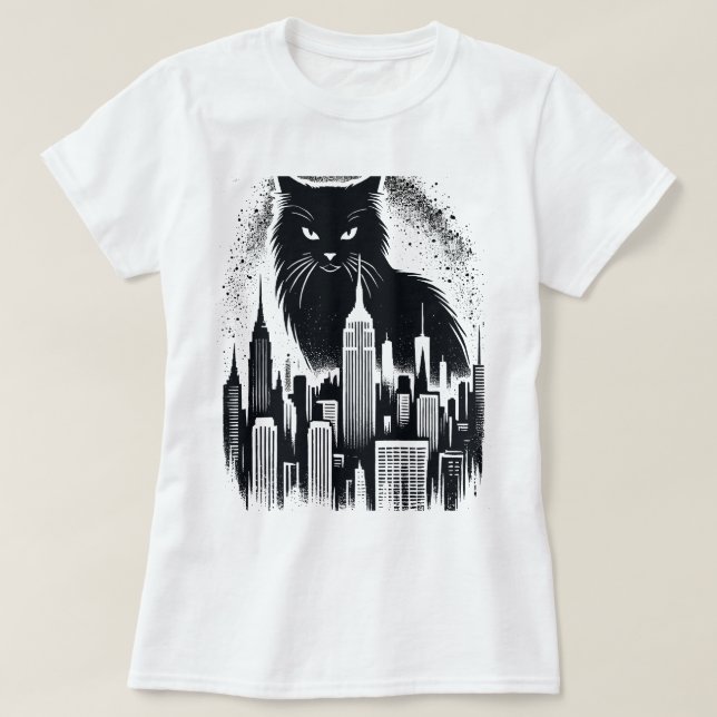 Camiseta Cidade de Meow (Frente do Design)