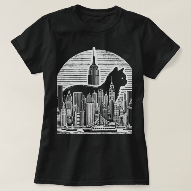 Camiseta Cidade de Meow (Frente do Design)