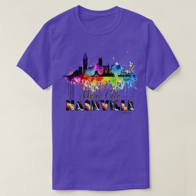 Camiseta Cidade de Música de Nashville (Frente do Design)
