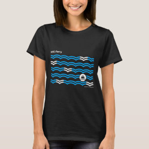 Camiseta Cidade de Nova York Nyc Ferry Ondas Swea _1