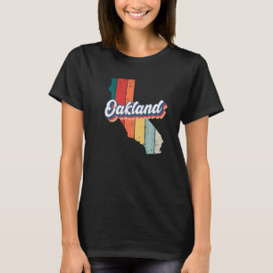 Camiseta Cidade de Oakland Retro Vintage Cidade Natal Calif