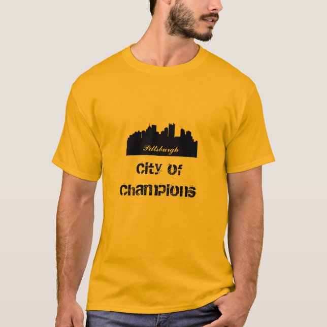 Camiseta Cidade de Pittsburgh dos campeões (Frente)