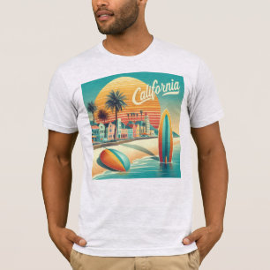 Camiseta Cidade de Praia da Califórnia, Vibrante