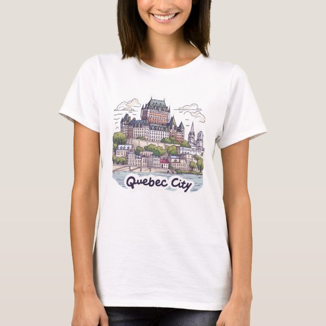 Camiseta Cidade de Quebec - Canadá (Frente)