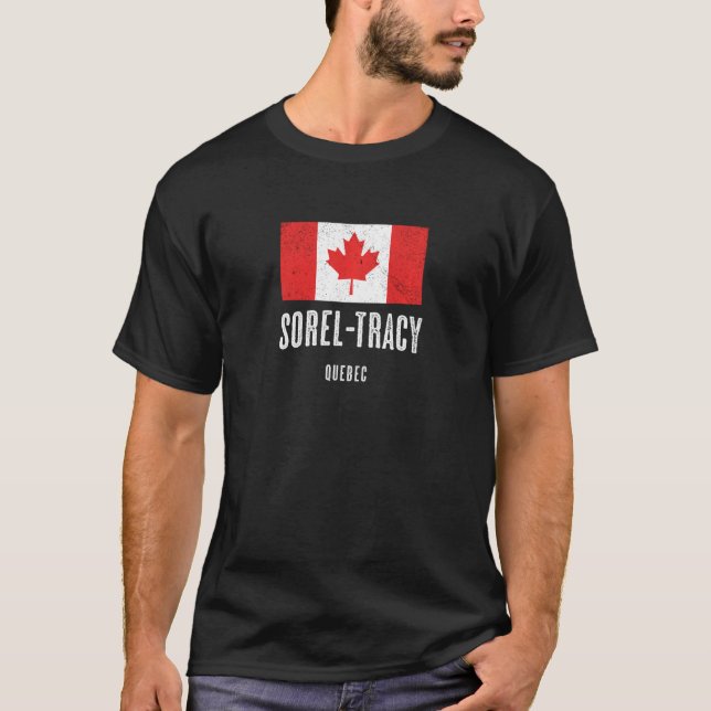 Camiseta Cidade De Sorel Tracy Canadá Flag Merch (Frente)