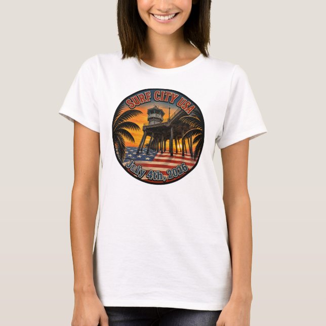 Camiseta CIDADE DE SURFE EUA 4 de julho (Frente)