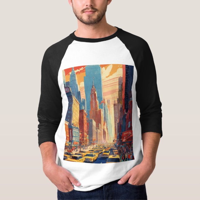 Camiseta Cidade de Tráfego Urbano Design T-Shirt" (Frente)
