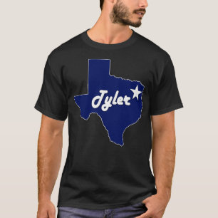 Camiseta Cidade de Tyler Texas Lone State Map Marinho Blue