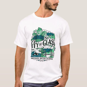 Camiseta Cidade de Vidro Vancouver Colúmbia Britânica Silhu