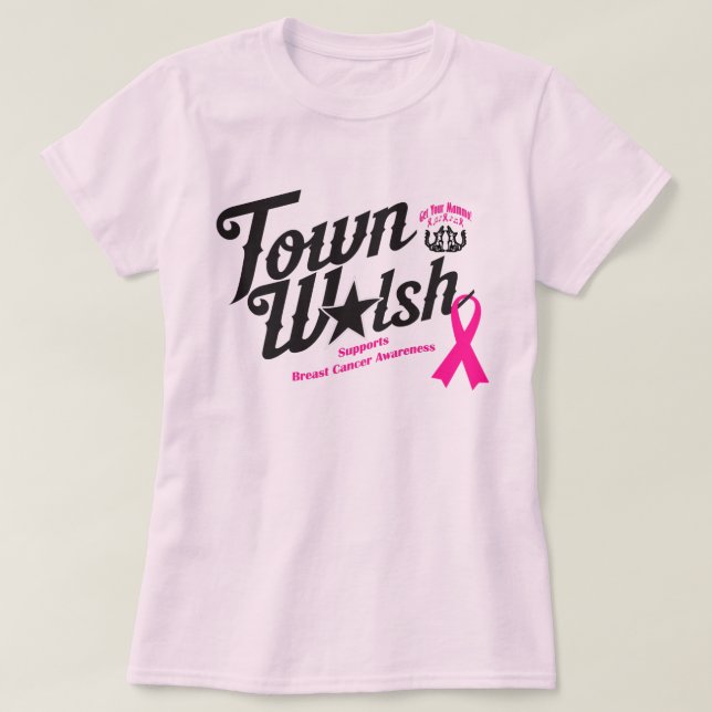 Camiseta Cidade de Walsh apóia a conscientização do Cancer (Frente do Design)