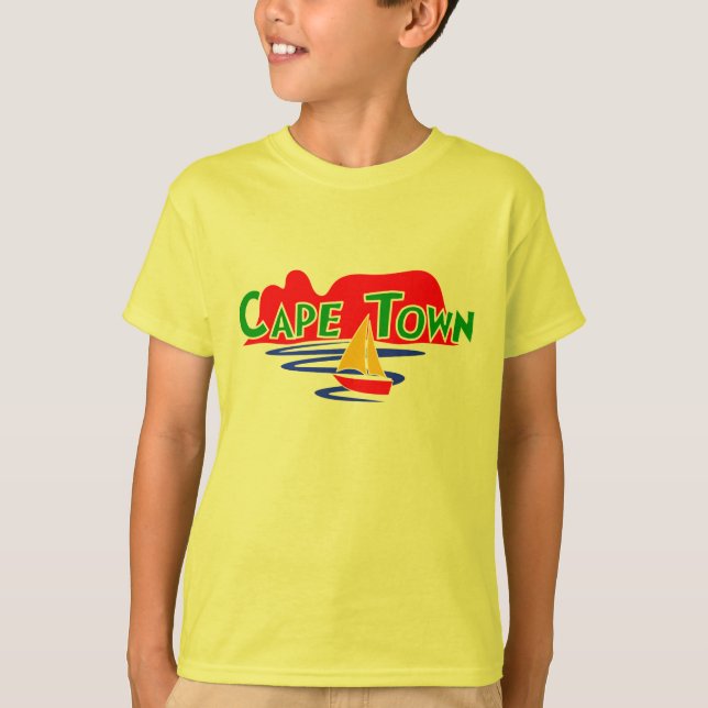 Camiseta Cidade do Cabo, África do Sul, Meninos ou Crianças (Frente)