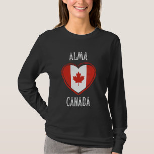Camiseta Cidade do Canadá Flag Heart Alma