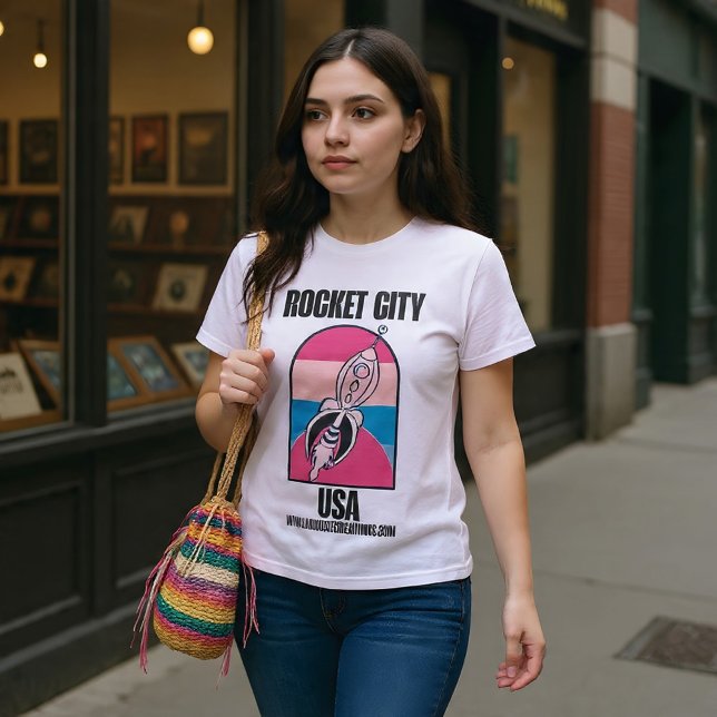 Camiseta Cidade do foguete 3 (Criador carregado)