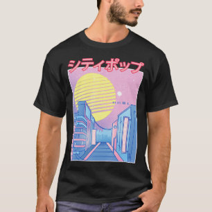 Camiseta Cidade do Japão, Pop Kawaii, 80 anos, Aes de Mús