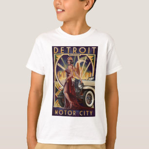 Camiseta Cidade do motor de Detroit, Michigan