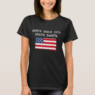 Camiseta Cidade do Norte Sioux Dakota do Sul Estados Unidos