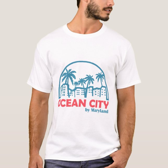 Camiseta Cidade do oceano de Verão - Maryland (Frente)
