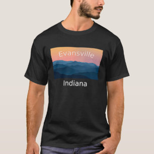 Camiseta Cidade do pôr do sol em Indiana em Evansville