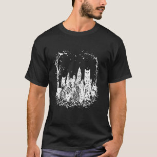 Camiseta Cidade dos Gatos Surreal Gatos Arranha-Céu Gatos E