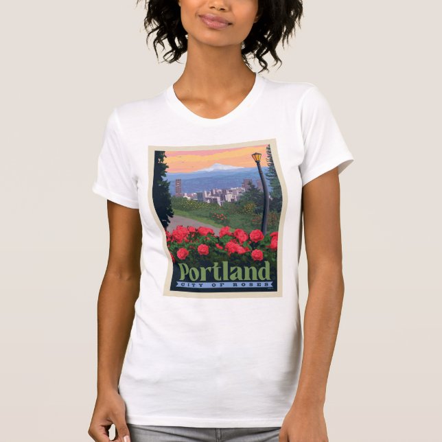Camiseta Cidade dos Rosas | Portland, Oregon (Frente)