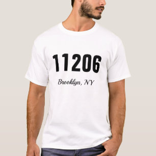Camiseta Cidade e Estado do Código Zip Personalizado