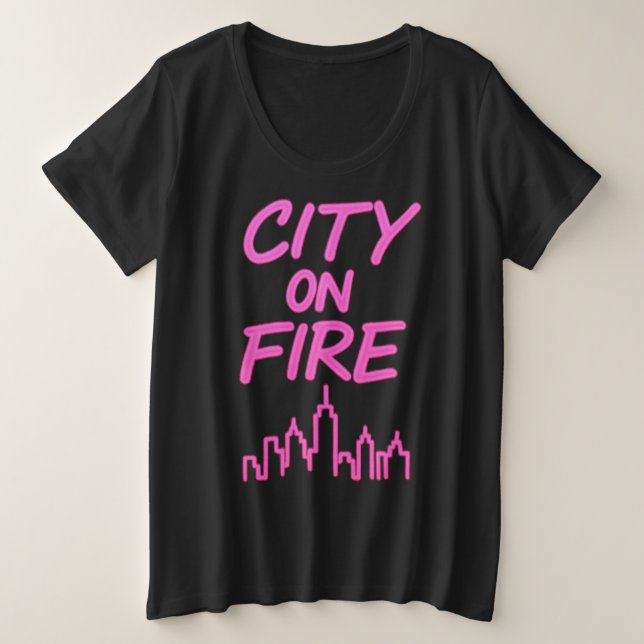 Camiseta Cidade em Fogo (Frente do Design)