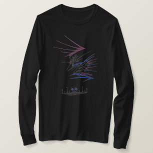 Camiseta Cidade Flutuante Colorida Arte Tribal Tatuagem Abs