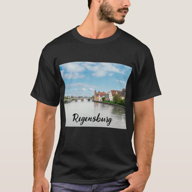 Camiseta Cidade histórica de Regensburg, Alemanha (Frente)